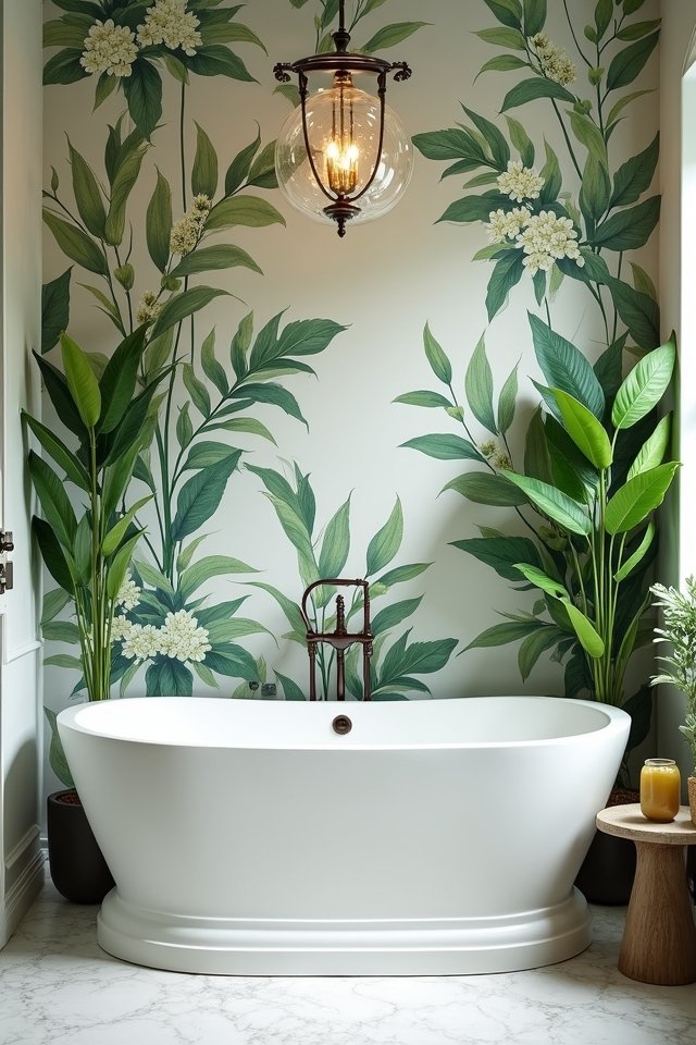 lush botanical wallpaper transformation