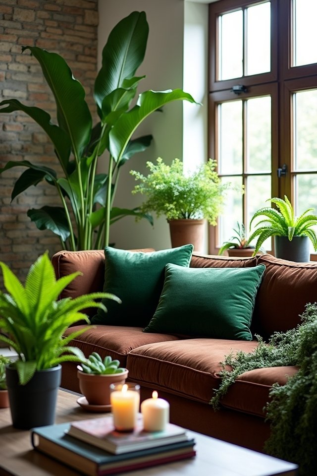 lush greenery enhances decor