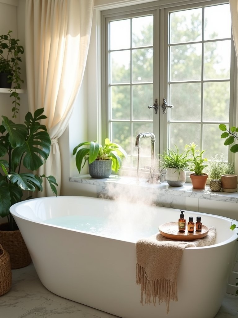 lush plants for bathroom decor