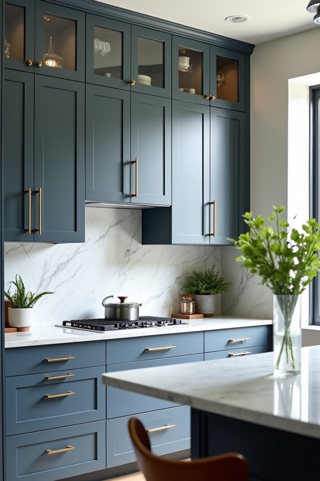 luxe glass front cabinet elegance