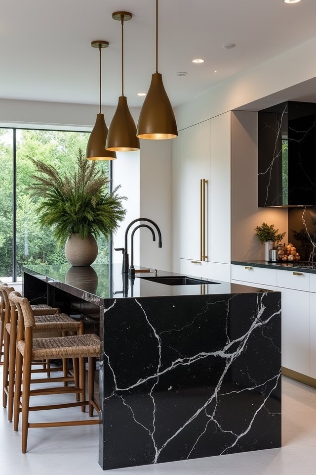 luxurious black marble elegance
