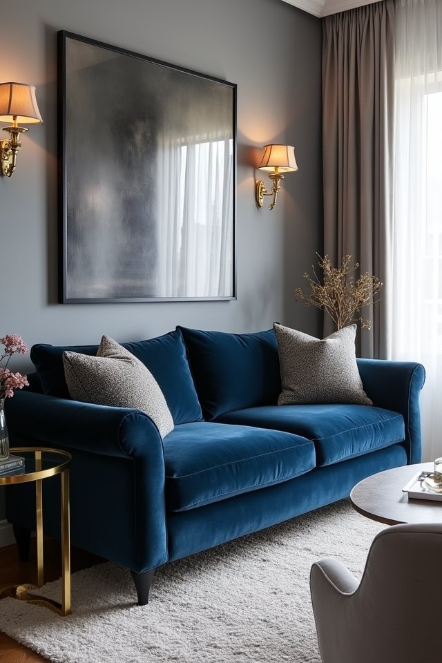 luxurious blue and grey