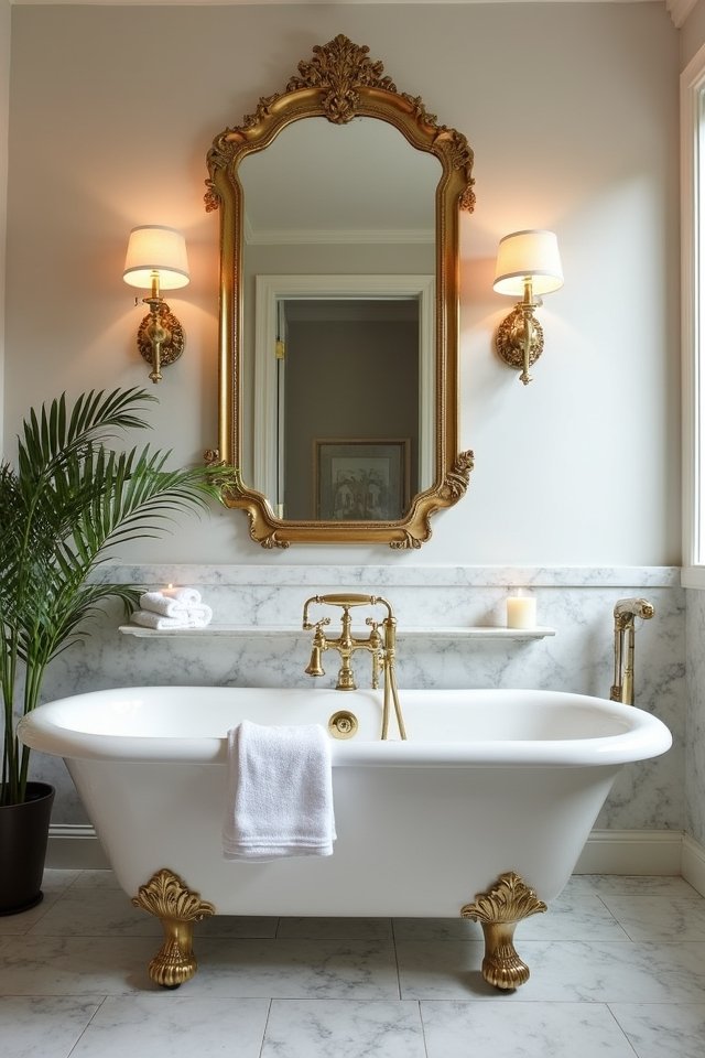 luxurious brass bathtub fixtures