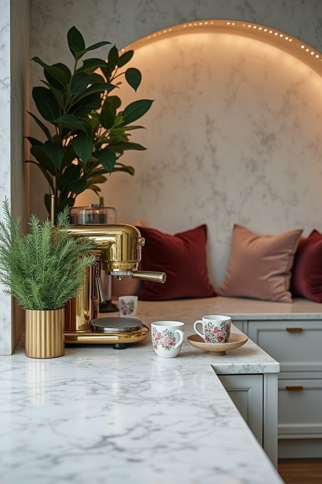 luxurious coffee bar aesthetics