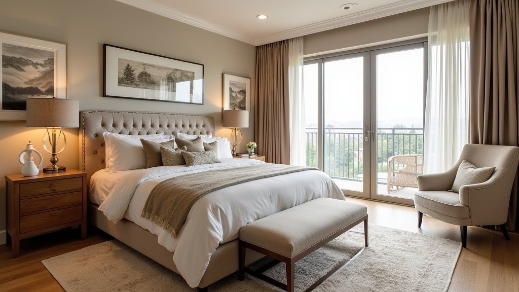 luxurious cozy bedroom retreat