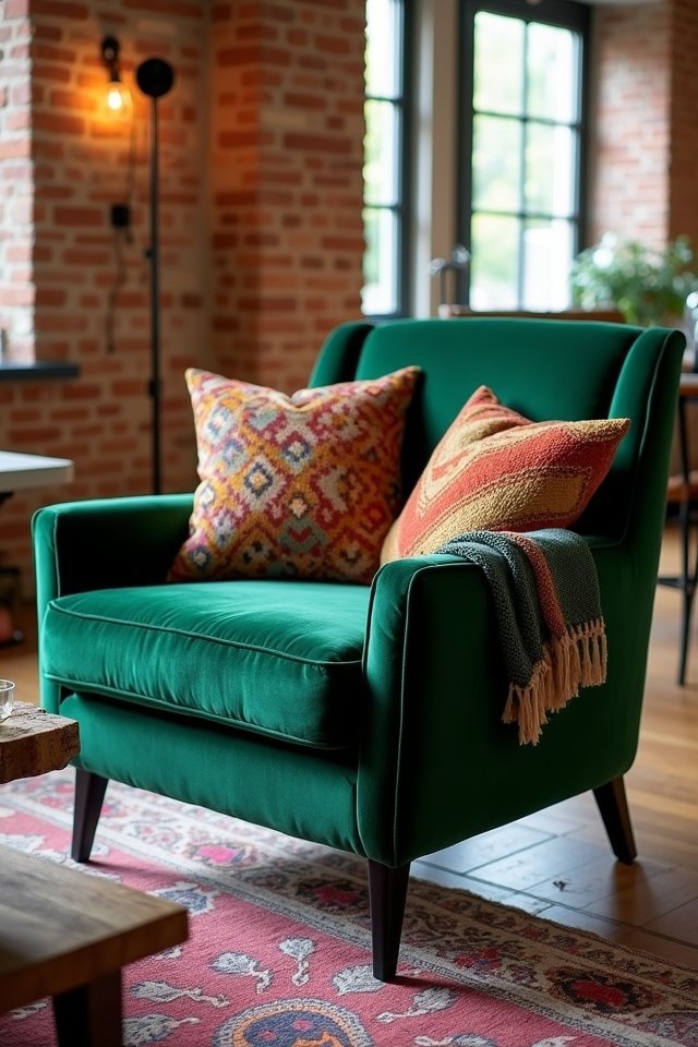 luxurious cozy velvet chair