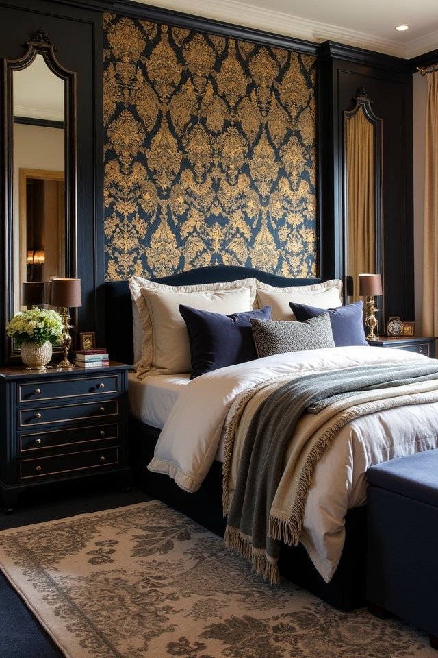luxurious damask wall patterns