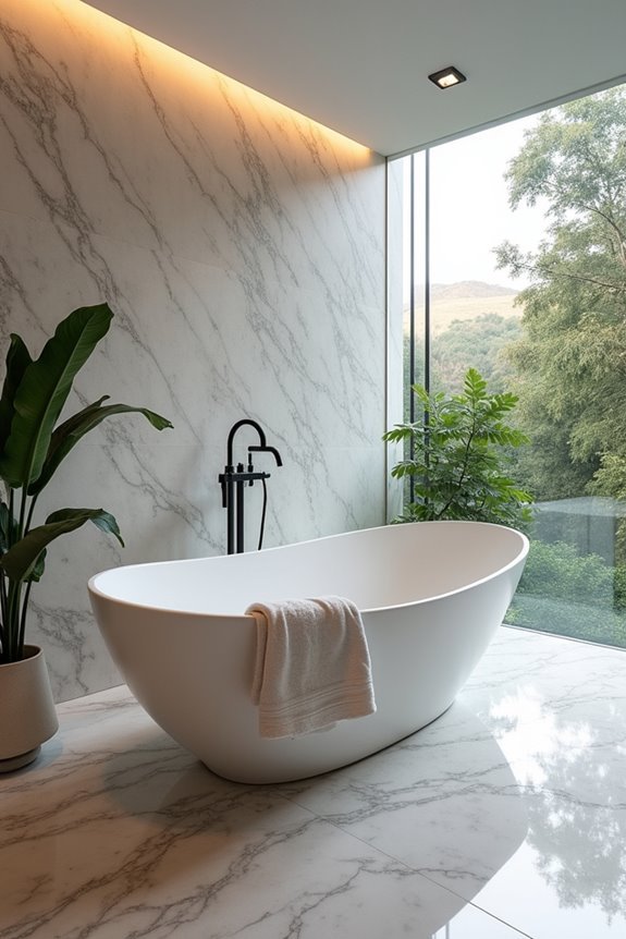 luxurious freestanding bathtub experience