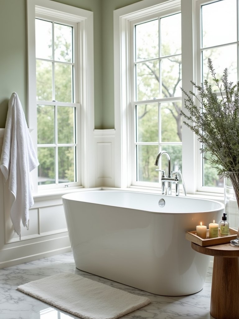 luxurious freestanding bathtub retreat