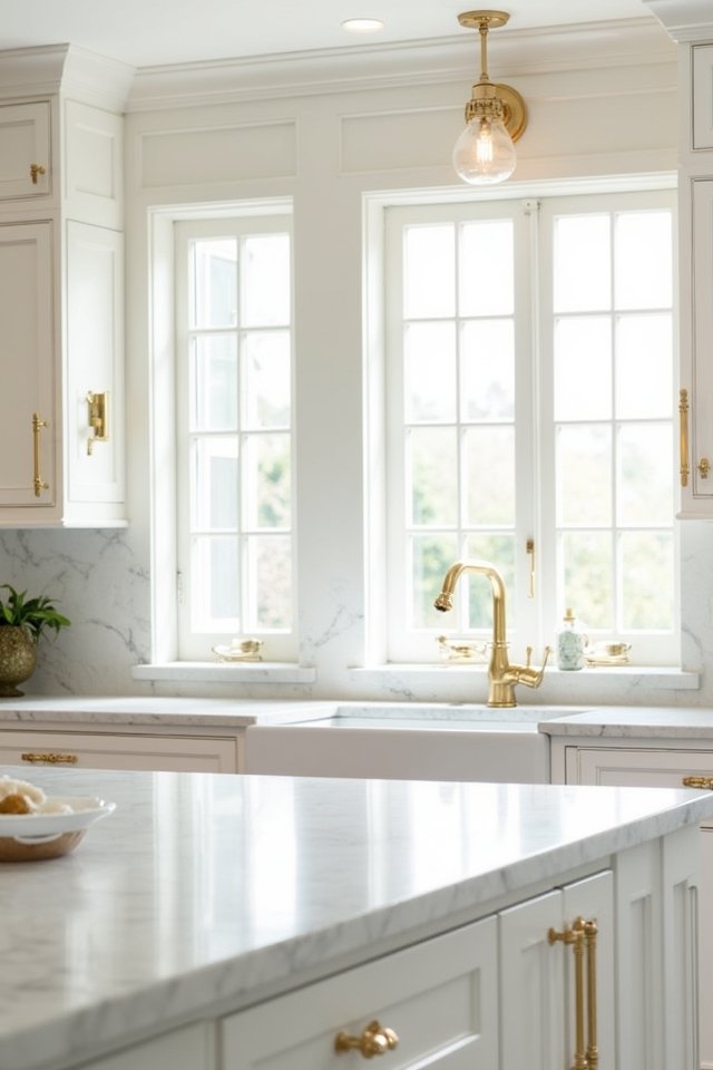 luxurious gold and white