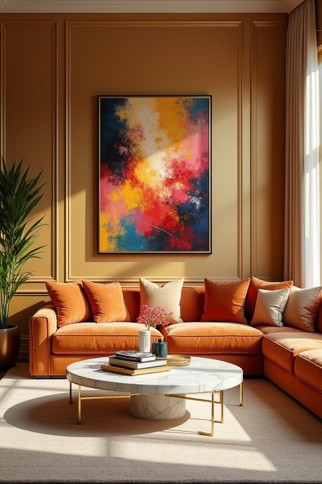 luxurious gold geometric decor