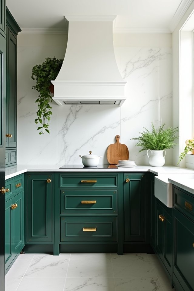 luxurious green and white