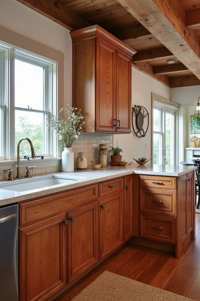 luxurious handcrafted cherry cabinets