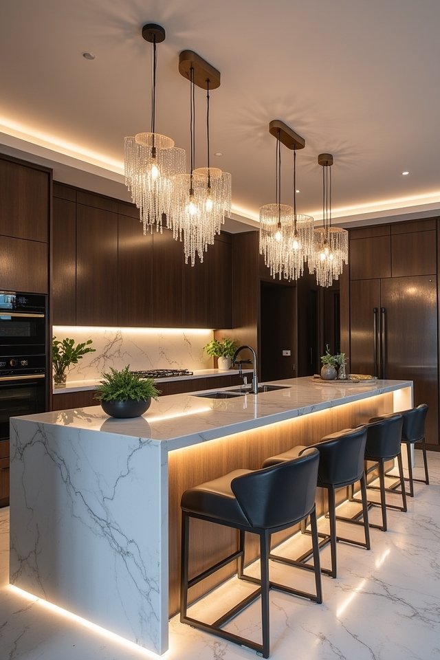 luxurious kitchen lighting options