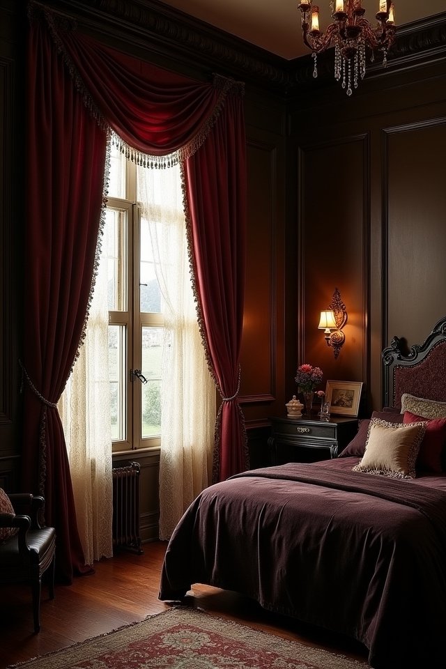 luxurious layered window treatments