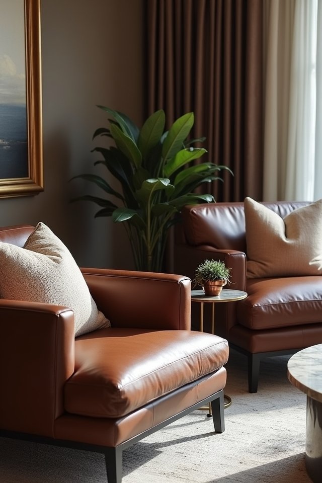 luxurious leather club chair