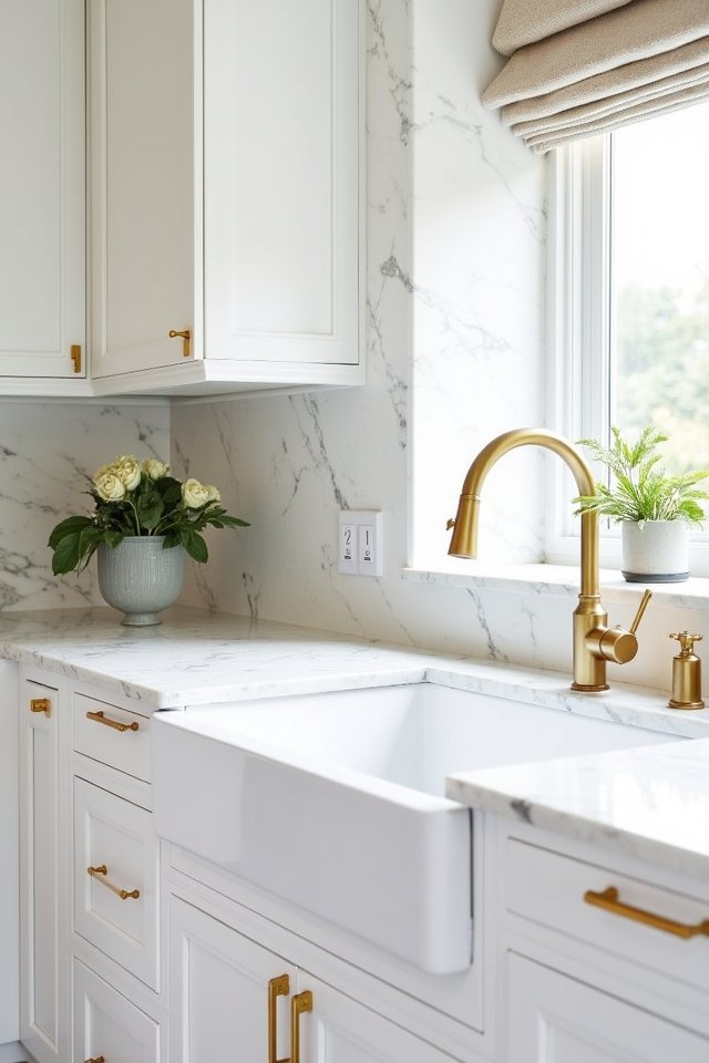 luxurious marble and gold