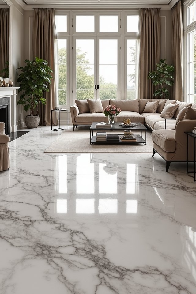 luxurious marble effect tiles