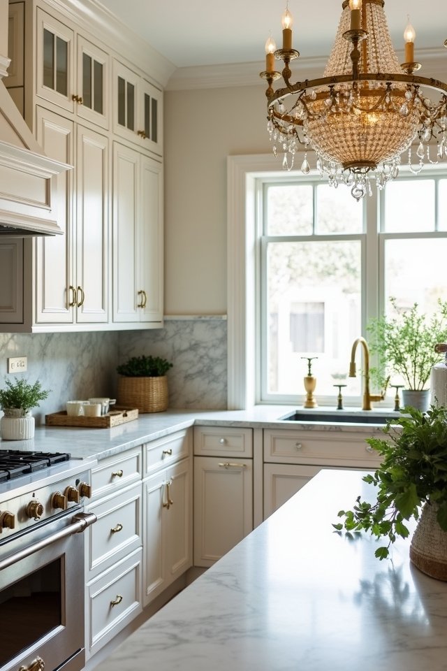 luxurious marble kitchen design