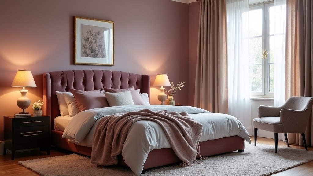 luxurious mauve bedroom inspiration