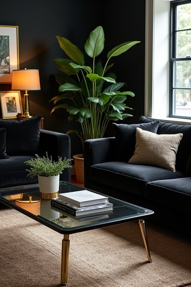 luxurious metallic living room