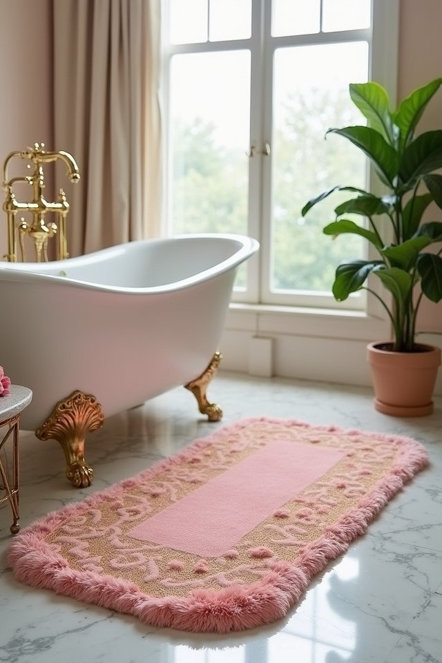 luxurious plush bath mat