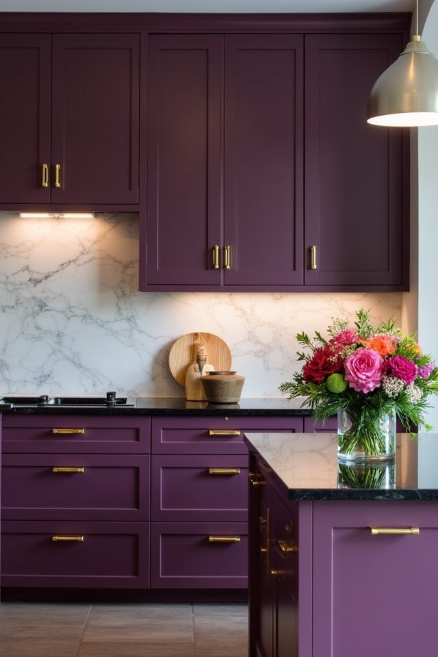 luxurious purple and black