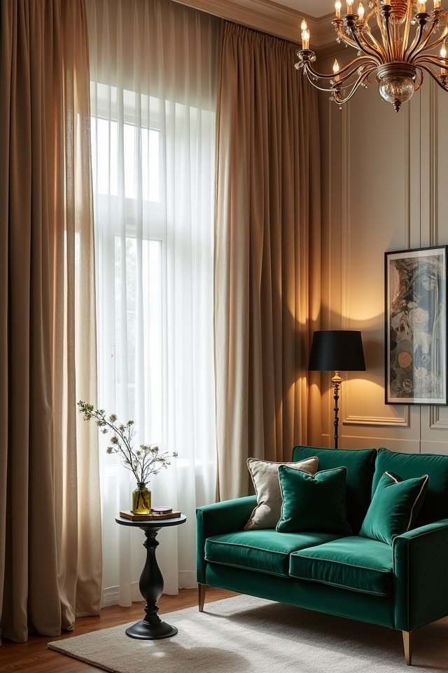 luxurious silk draperies elegance