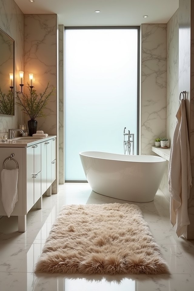 luxurious soft bathroom rugs