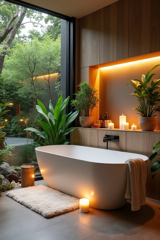 luxurious spa bathtub retreat