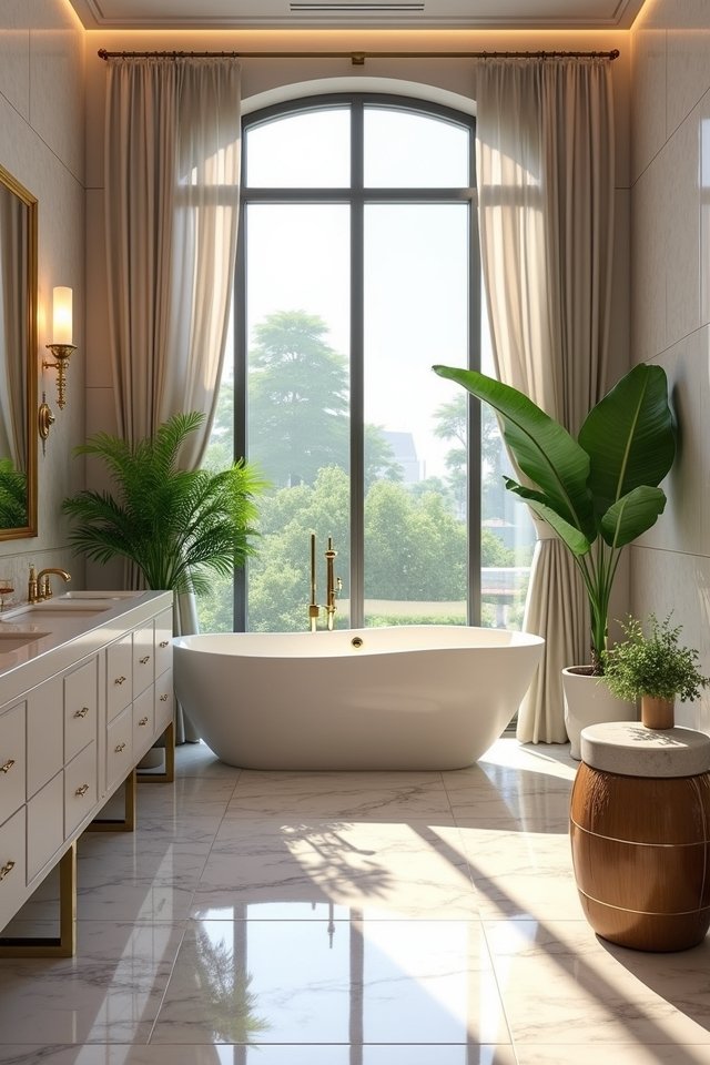 luxurious spa like bathroom experience