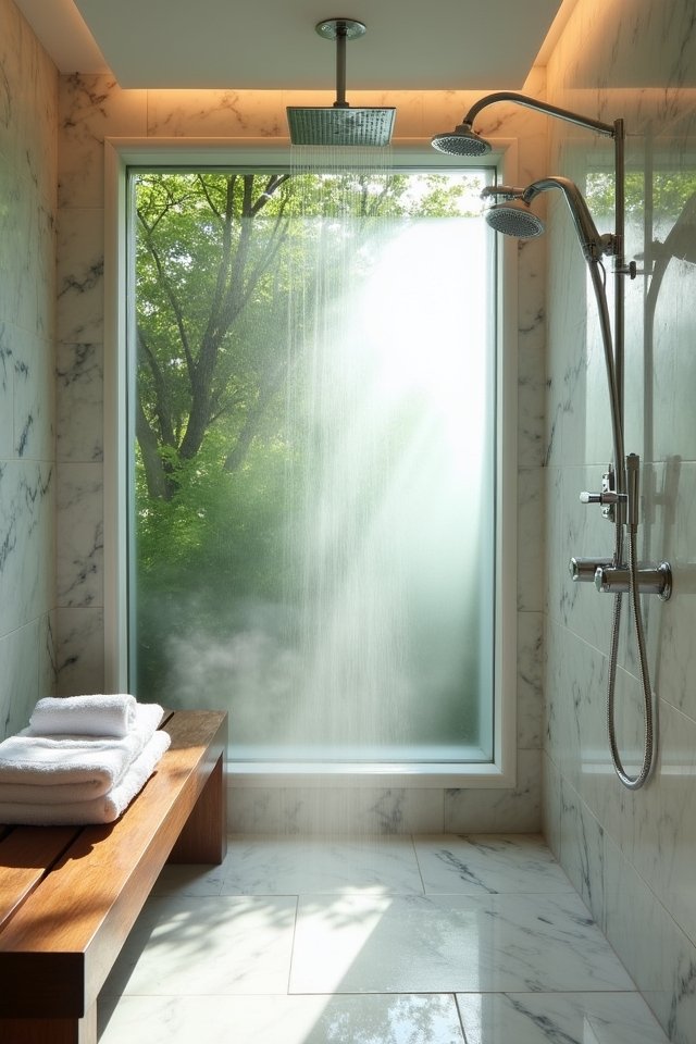 luxurious spa like shower retreat