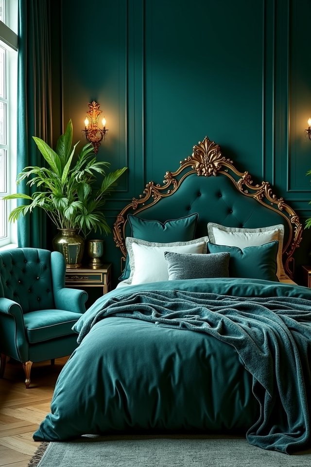 luxurious teal sanctuary retreat