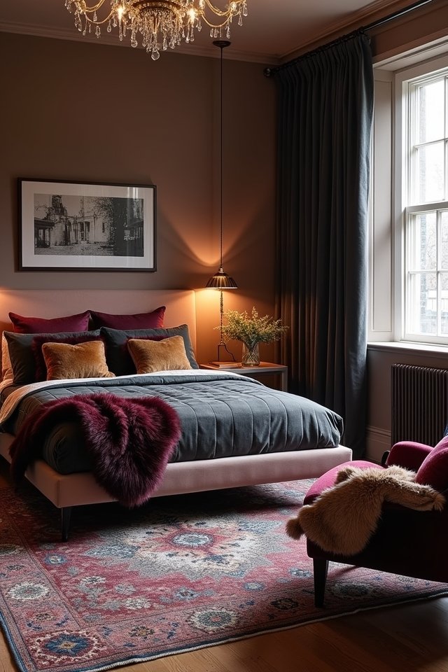 luxurious textured bedroom layers