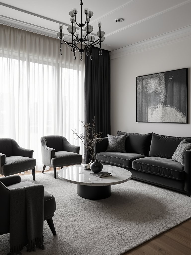 luxurious textured living room