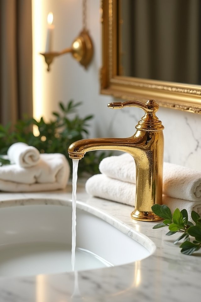 luxurious touchless gold faucet