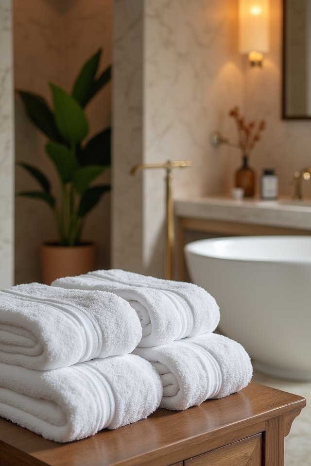 luxurious towels and linens