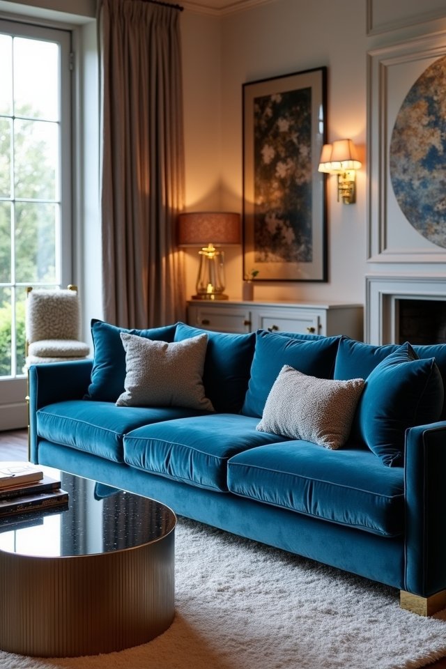luxurious velvet blue elegance