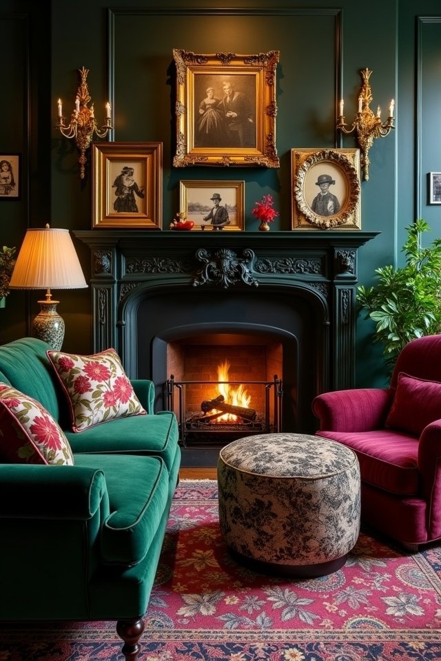 luxurious velvet living room