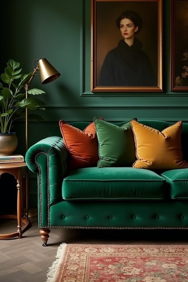 luxurious velvet living room