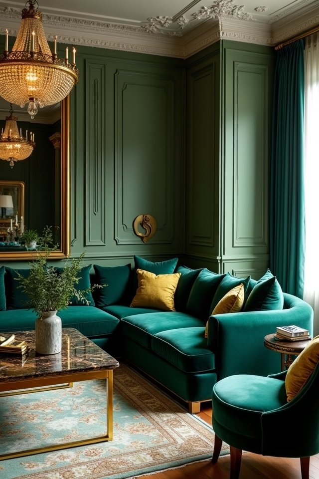 luxurious velvet sofa comfort