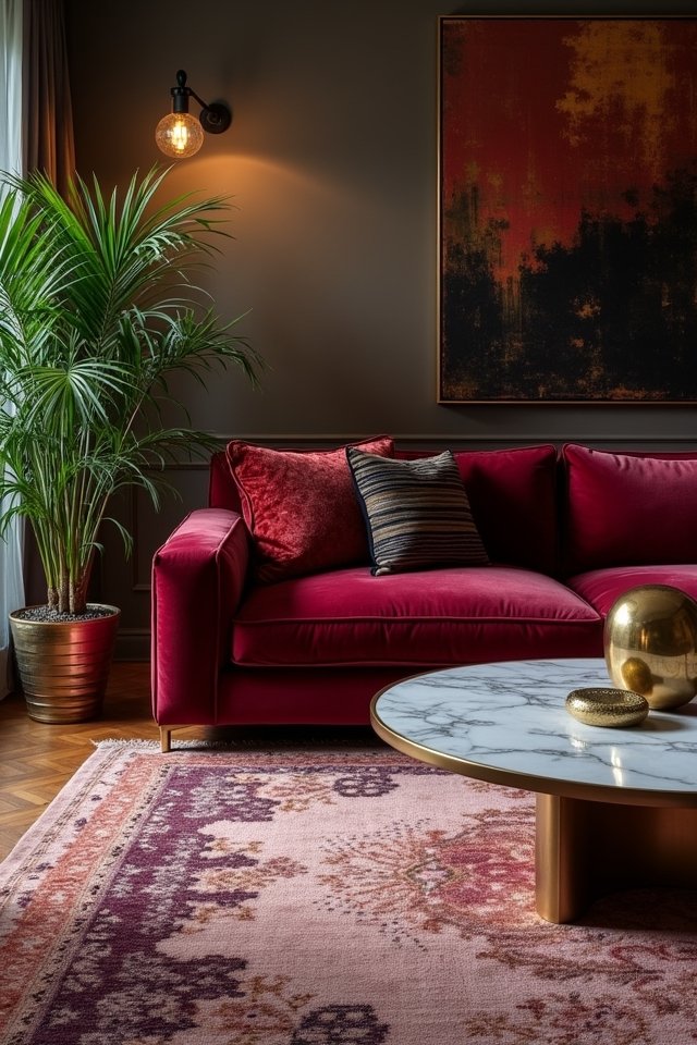 luxurious velvet sofa elegance