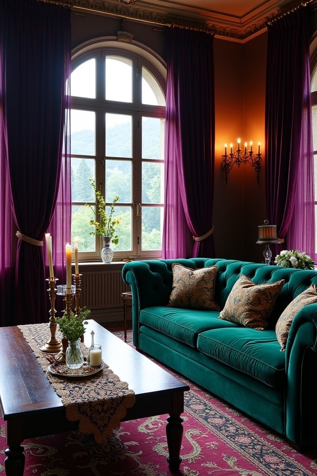 luxurious velvet textile decor