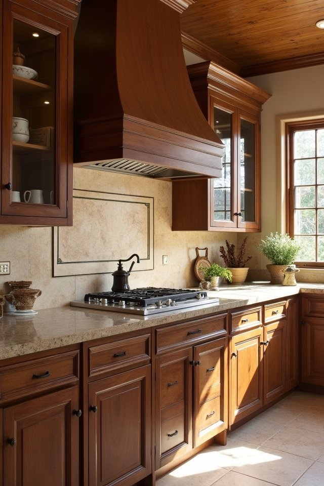 luxurious warm polished travertine