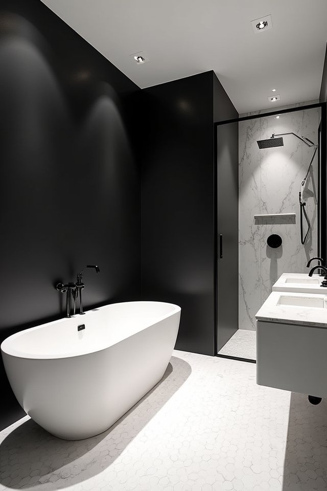 luxurious white marble accents