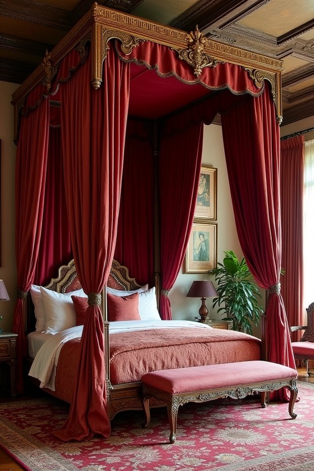 luxury canopy bed retreat