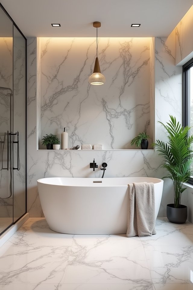 luxury marble bathroom retreat