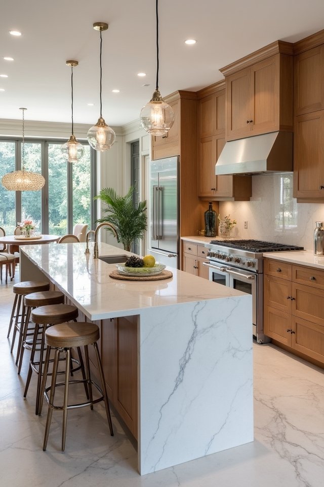 luxury open concept kitchen entertaining
