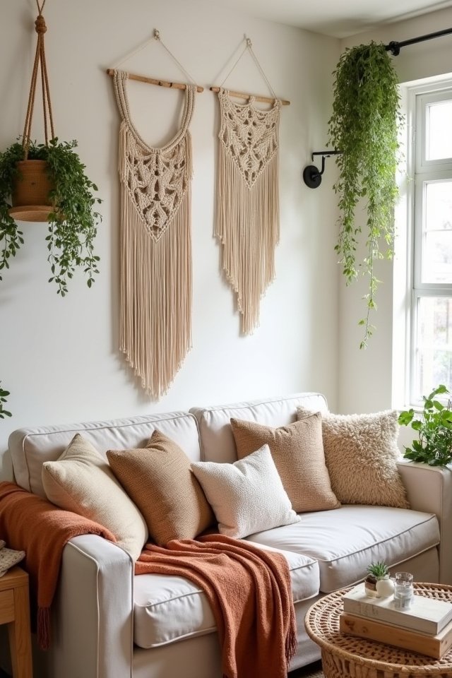 macram accents for warmth