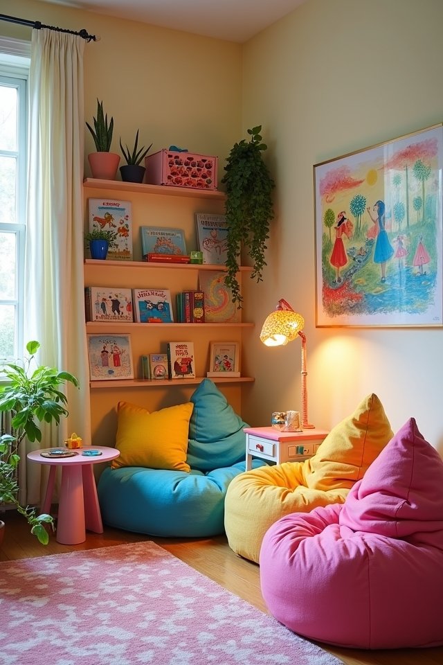 magical colorful cozy nook